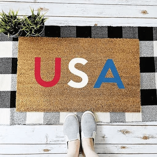 USA Easy Clean Welcome DoorMat | Felt And Rubber | DO2445
