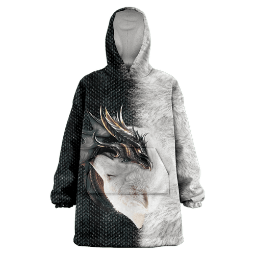 Dragon and Wolf Oversized Hoodie
