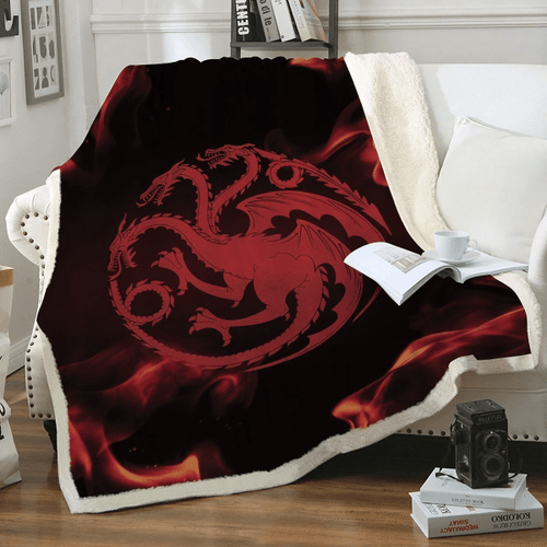 GOT House Targaryen Throw Blanket