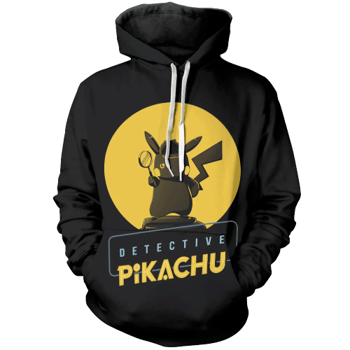 Detective Pikachu Silhouette Unisex Pullover Hoodie