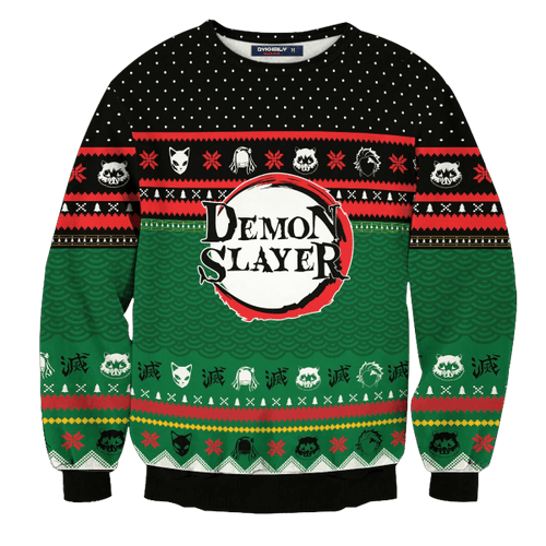 Demon Slayer Holiday Unisex Wool Sweater