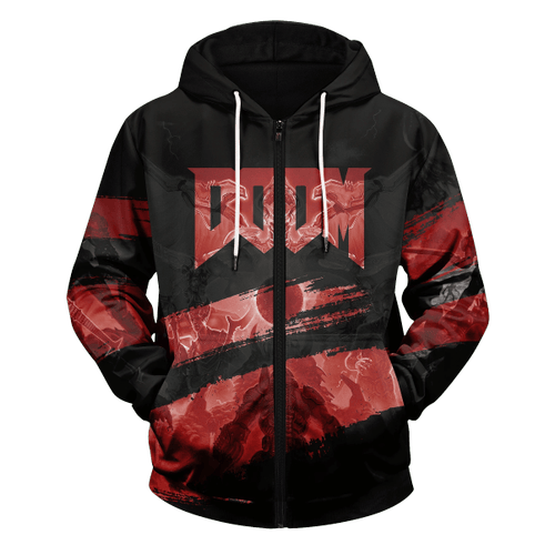 Doom Unisex Zipped Hoodie