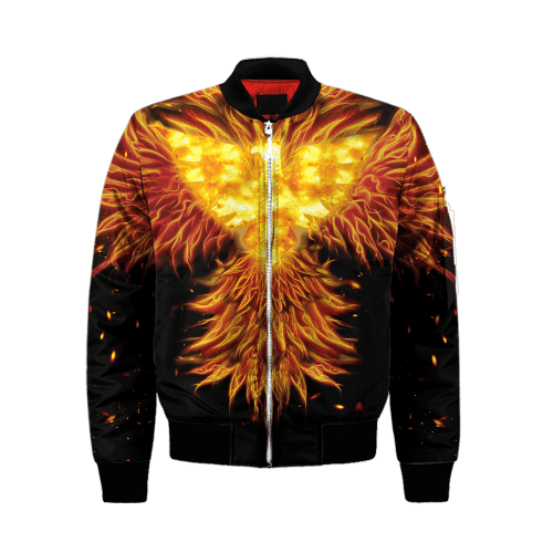 Dark Phoenix Flame Bomber Jacket