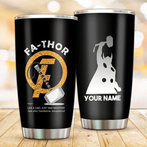 Personalized Mighty Fathor Tumbler
