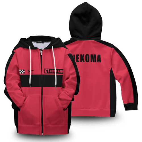 Personalized F1 Nekoma Kids Unisex Zipped Hoodie