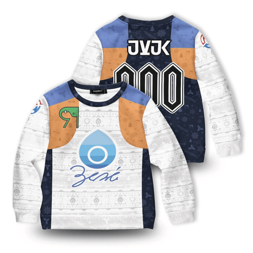 Personalized Pokemon Water Uniform Kids Unisex Wool Sweater