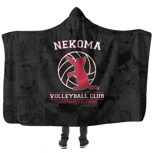 Nekoma Volleyball Club Hooded Blanket