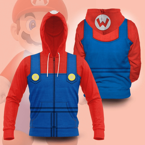 Super Mario Unisex Zipped Hoodie