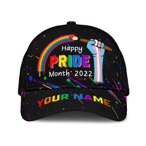  Personalized LGBT Happy Pride Month LGBTQ+ Rainbow Transgender Hands Classic Cap