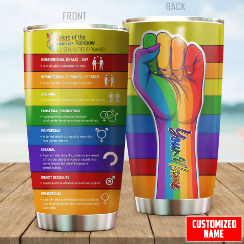  Personalized LGBT Rainbow PRIDE 2022 LGBTQ 3D Tumbler