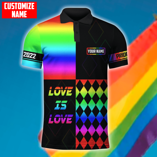 Personalized LGBT Pride Love Is Love LGBTQ Unisex Shirt