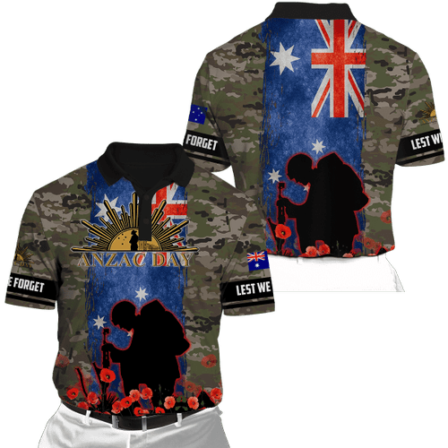  Anzac Day Lest We Forget Camo Flag 3 Hoodie