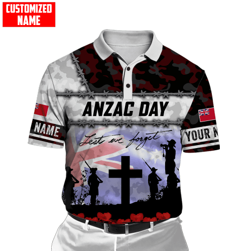  Customized Name Anzac Day Lest We Forget 3 Shirts