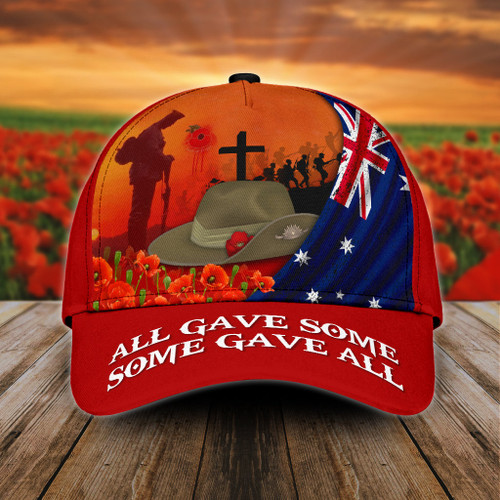 Anzac Day Australia Flag All Gave Some Some Gave All 3D Classic Cap