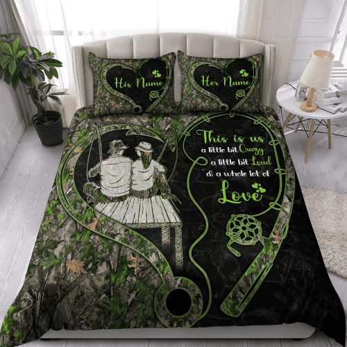  Personalized Name Fishing Partners This is us a whole lot of love Bedding Set
