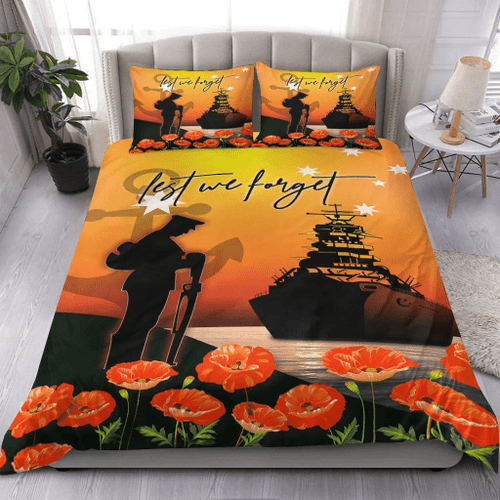  Lest we forget Anzac Day Navy Soldier Bedding Set