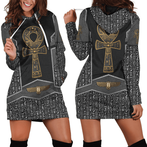 Ankh key of life ancient Egyptian Hoodie Dress  SN