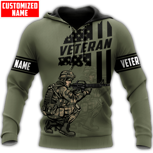 US Veteran Green Tattoo Custom name shirts 