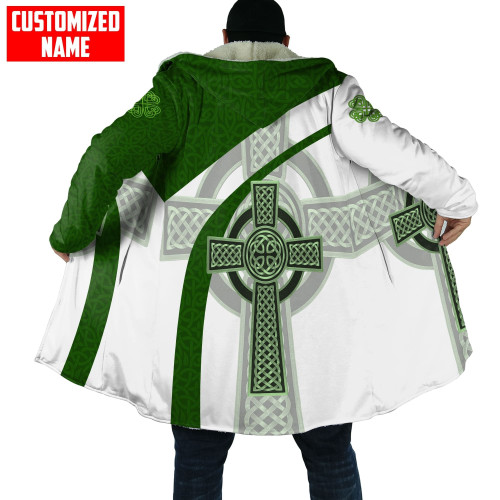 Custom name Irish Celtic Knot Cross cloak 