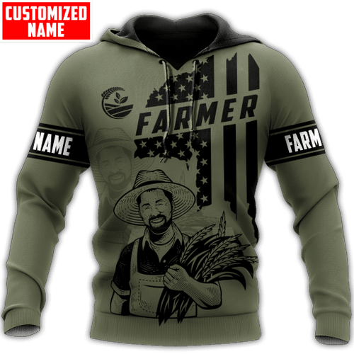 US Farmer harvesting Tattoo Green shirts 