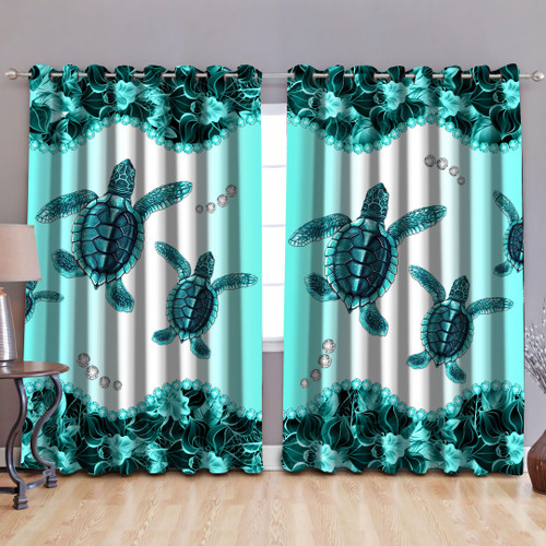 Turtle Couple D Curtain 