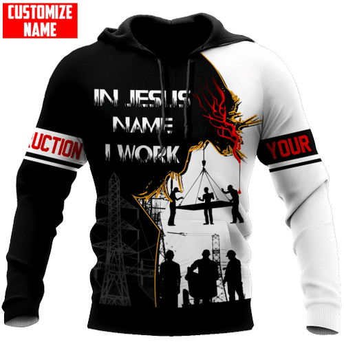 Construction Worker In Jesus Name I Work shirts 