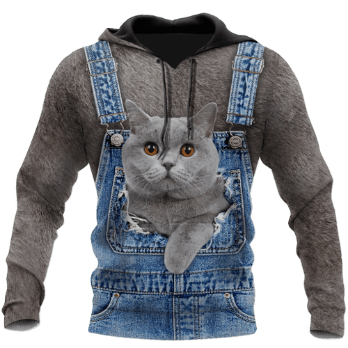  Love Cat cover British Shorthair face hair D all over shirts