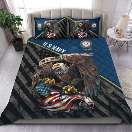  US Navy Veteran Quilt Bedding Set Proud Military