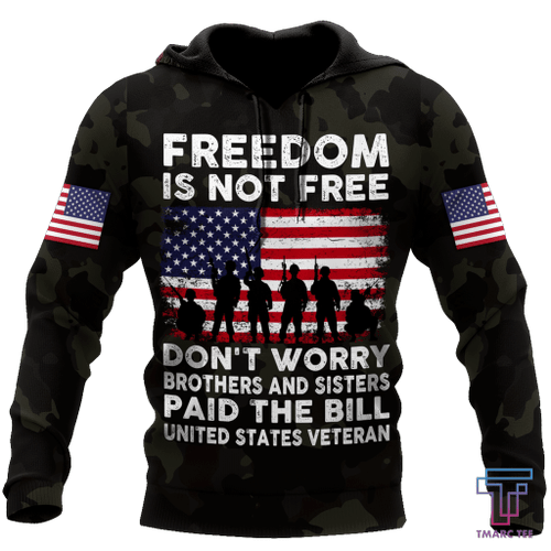  Veteran Freedom is not Free D all over printed shirts for men and women