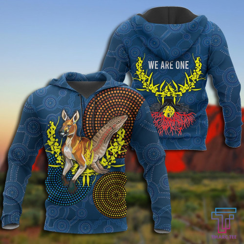  We are one Koori and Australia all over shirt for men and women blue