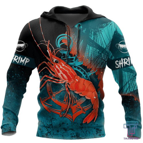  Shrimp on the helm D all over printing shirts for men and women