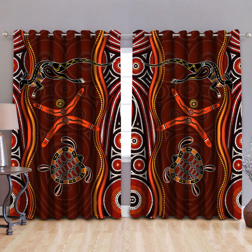  Aboriginal Naidoc Week Heal the Kangaroo and Turtle D print Curtain