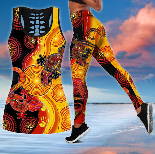  Aboriginal apparels the sun and lizards combo legging tanktop