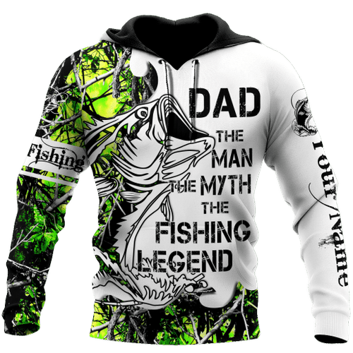  Custom name Dad Bass fishing Tattoo D print shirts