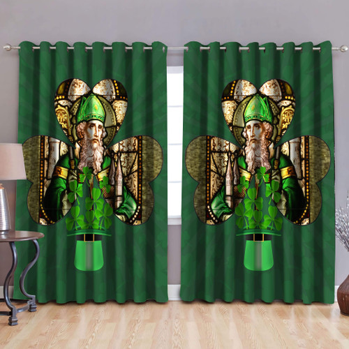  Shamrock Saint Patrick's Day D Design print Curtain