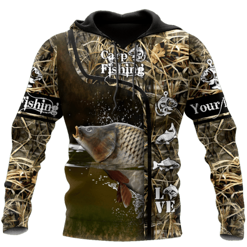  Custom name Carp Fishing water camo D print shirts