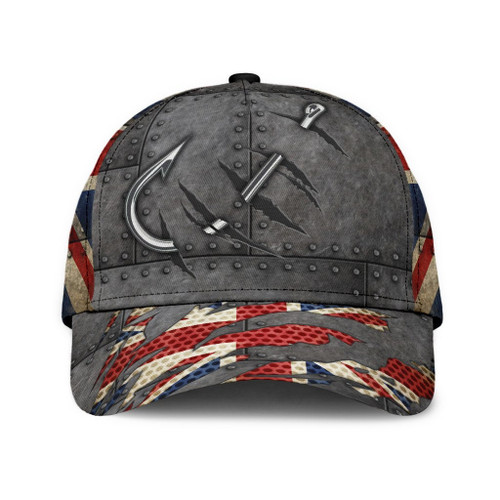  Fishing hat United Kingdom Hook print Cap