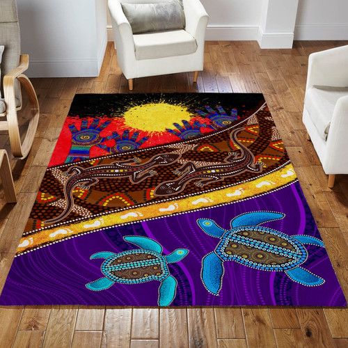  Aboriginal Culture Painting Art Colorful D Design Rug
