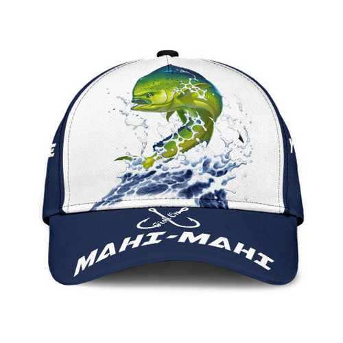  Custom name Mahi-mahi Fishing hat Hook print Cap