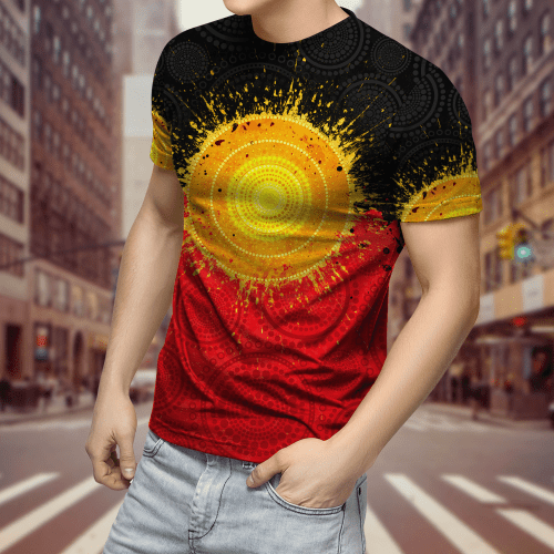  Aboriginal Flag Indigenous Sun Painting Art summer shirts