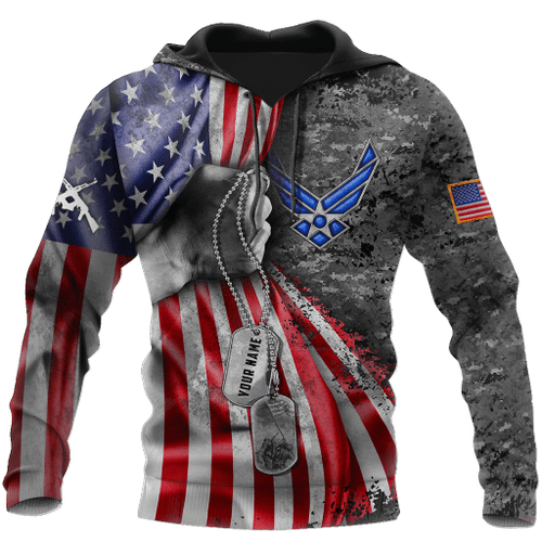  US Air Force tag Custom name D shirts for men and women Proud Military