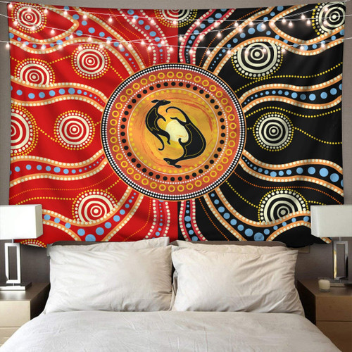  Aboriginal Kangaroo Australia Indigenous Painting Art D Print Wall Tapestry