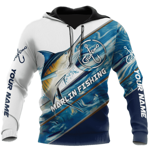  Custom name Marlin Fishing camo D print shirts