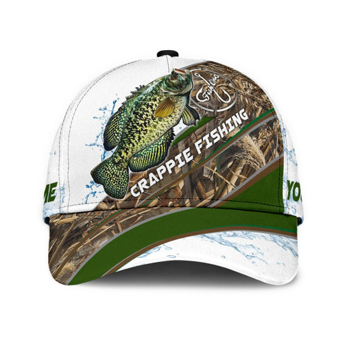  Custom Name Crappie Fishing hat Hook print Cap