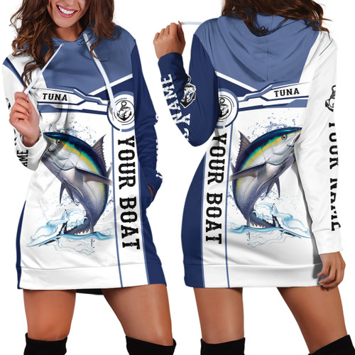  Custom name Tuna fishing Catch and Release Hoodie Dress