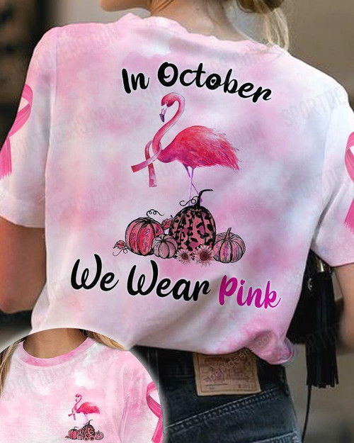  FLAMINGO - Wear Pink - Breast Cancer Awareness Tshirt