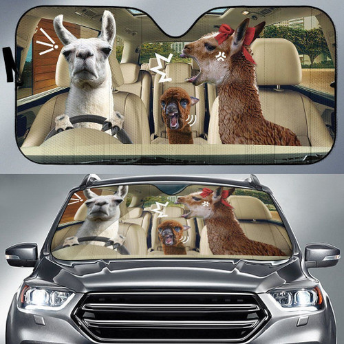  Alpacas Family Funny Car Auto Sunshade