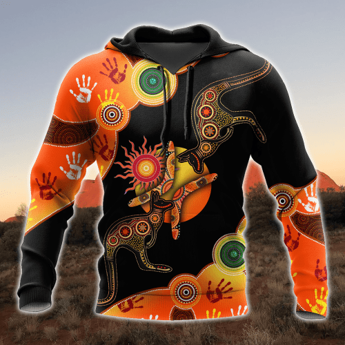 Aboriginal art Orange Kangaroo Naidoc Week shirts 