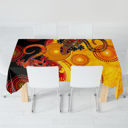 Aboriginal Australia Lizards and the Sun full color printing Tablecloth 