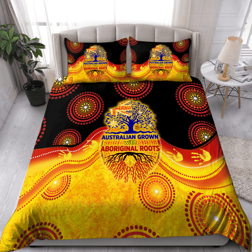  Australian grown with Aboriginal Roots Golden Style D Design Bedding Set
